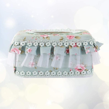 Fabric Tissue Box Cover Napkin Holder Dispenser for Home Office Car Desktop Decorative Tissue Storage Cover