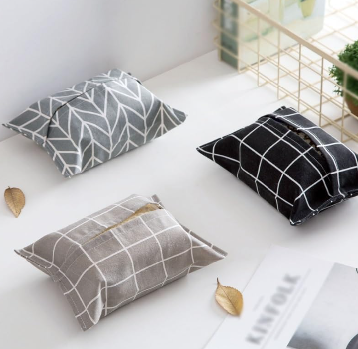 Cotton Linen Tissue Box Cover Home Car Paper Holder Napkin Storage Bag Decorative Tissue Organizer for Table Desk - Image 2